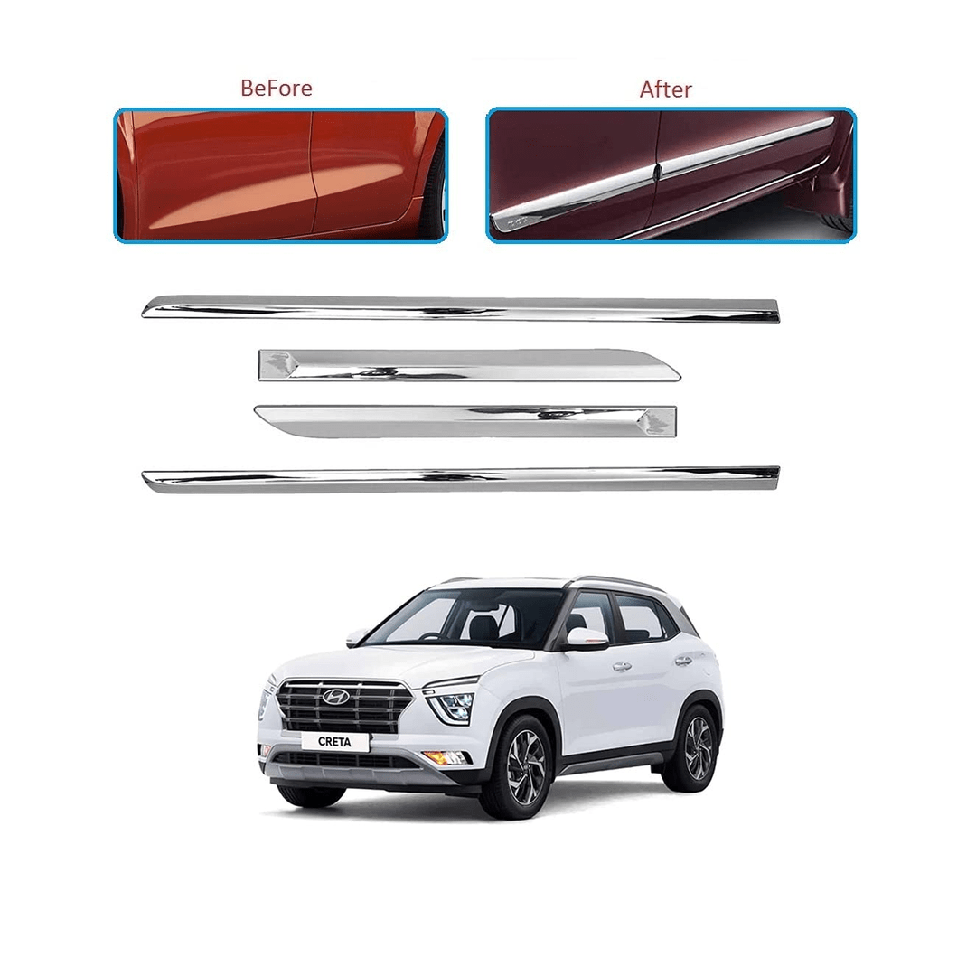 Buy Car Door Side Beading Chrome for Hyundai Creta 2020 Online at Best